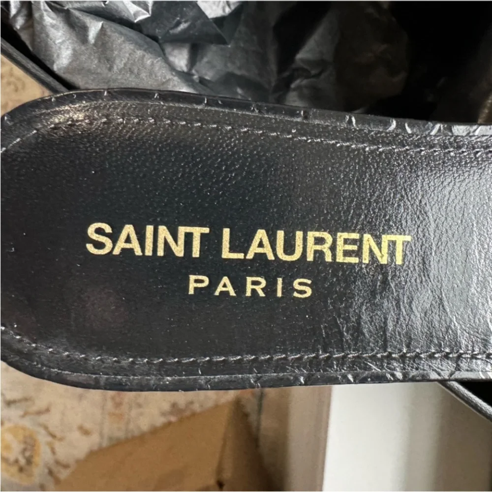 Saint Laurent Leopard Print Tribute Sandals - Picture 4 of 8
